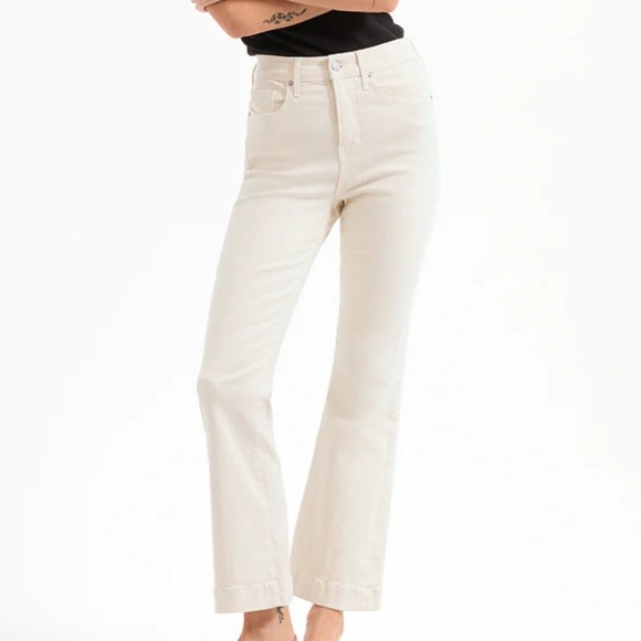 Veronica Beard Denim - Veronica Beard Cream Straight Leg Jeans